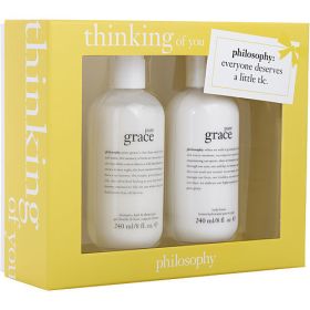 Philosophy by Philosophy Thinking Of You Set: Pure Grace Shower Gel 8zo + Pure Grace Body Lotion 8oz --2pcs