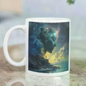 1pc 11Oz Ceramic Mug, High-Quality, Philosophy, for Philosophy Lovers and Birthday Gifts