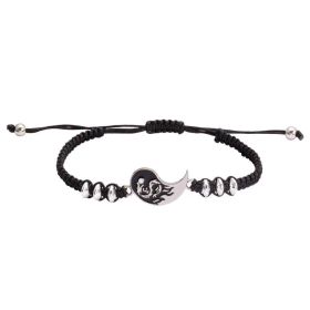 Alloy Woven Bracelet Handmade Dragon Totem Tai Chi Necklace (Color: Dragon Totem Tai Chi silver bl)
