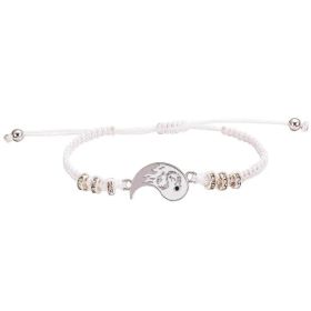 Alloy Woven Bracelet Handmade Dragon Totem Tai Chi Necklace (Color: Dragon Totem Tai Chi silver wh)