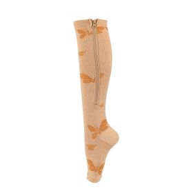 3 Pairs Copper Compression Sock Compression Stockings zipper compression sock with zip chaussette de compression medias de compresion (Color: f, size: S M)