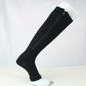 3 Pairs Copper Compression Sock Compression Stockings zipper compression sock with zip chaussette de compression medias de compresion (Color: a, size: L XL)