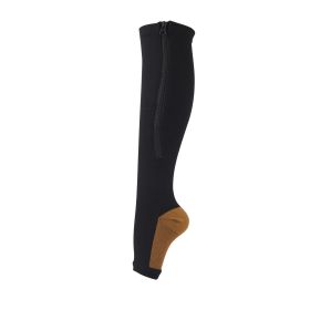 3 Pairs Copper Compression Sock Compression Stockings zipper compression sock with zip chaussette de compression medias de compresion (Color: c, size: L XL)