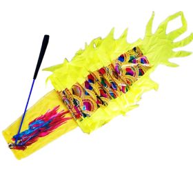 9.8 FT Holographic Dragon Dance Ribbon Streamer Kit (Color: Holographic Yellow)