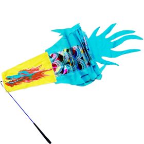 9.8 FT Holographic Dragon Dance Ribbon Streamer Kit (Color: Holographic Blue)